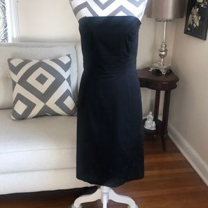 🎉 Ann Taylor Black Strapless Dress